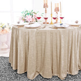 Round Velvet Tablecloth 132 Champagne