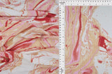 Rib Knit Marble Tie-Dye Print Fabric