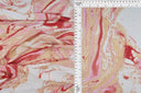 1 yarda de tela de punto acanalado Yummy de poliéster y spandex con estampado mármol, suave y elástica, 58/60" de ancho
