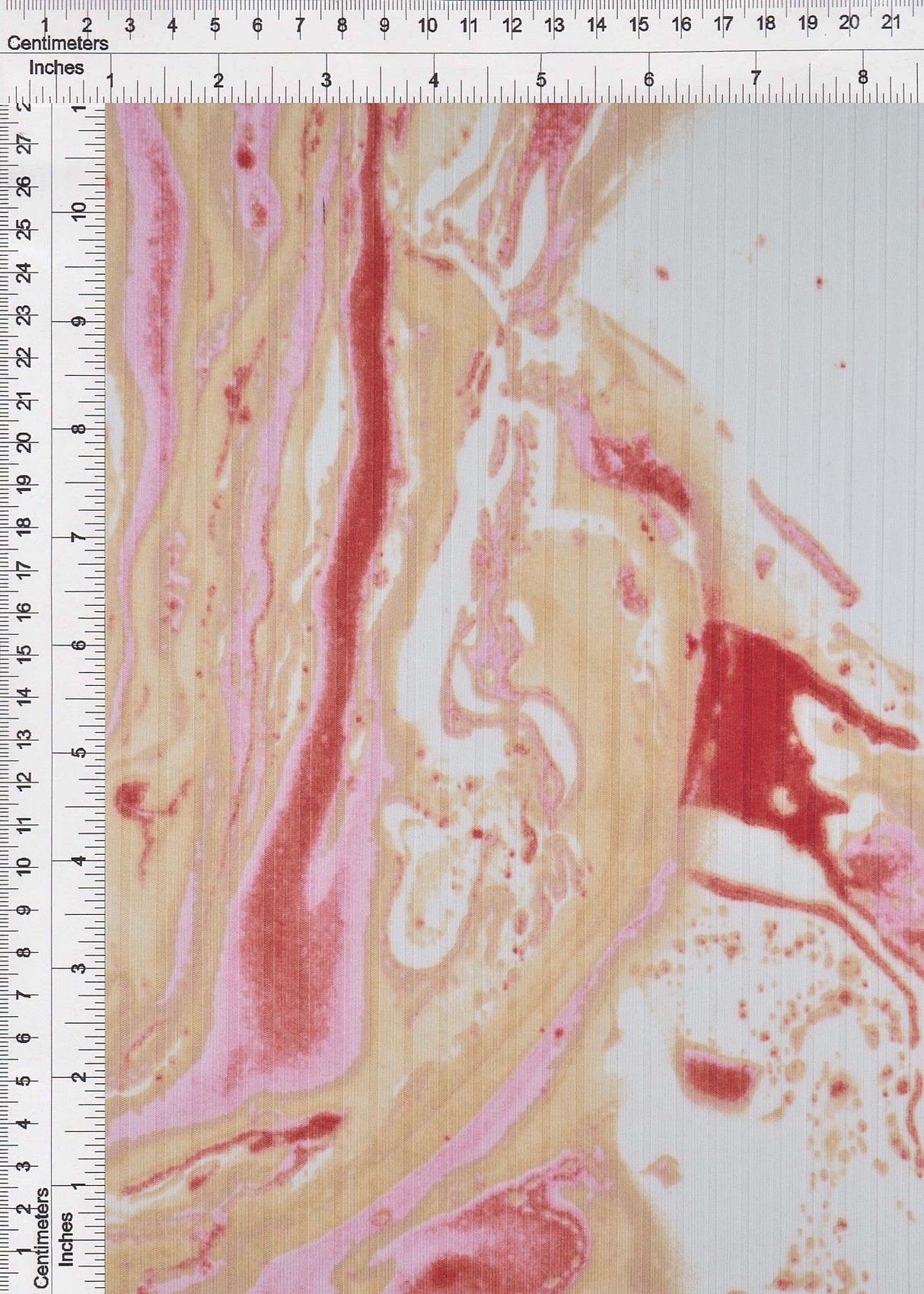 Rib Knit Marble Tie-Dye Print Fabric