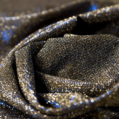 Two-Tone Galaxy Lame - Blue and Gold - Andromeda Collection