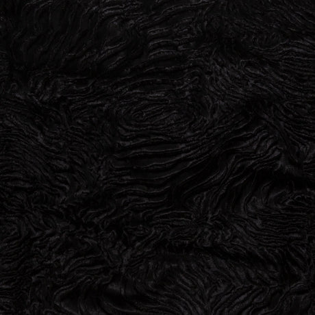 Woodgrain Faux Persian Lamb Fur - Black