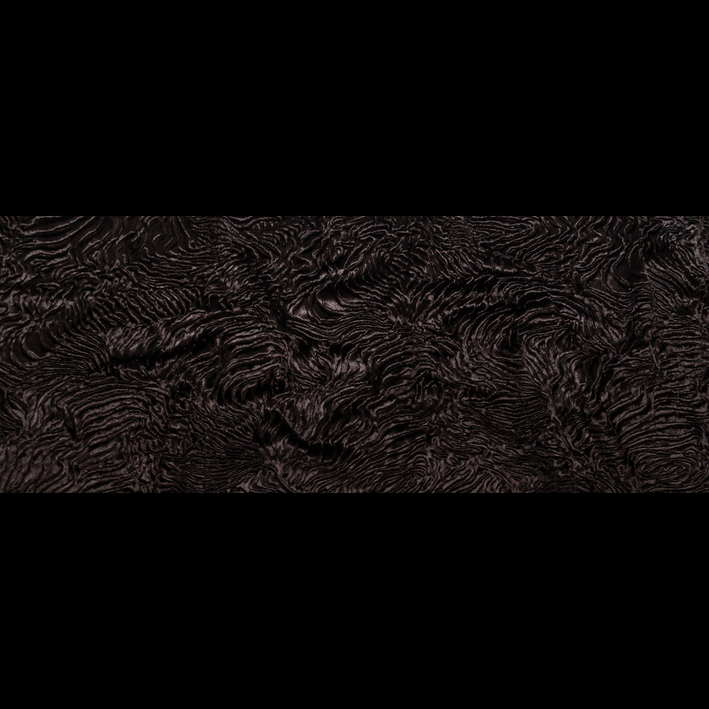 Woodgrain Faux Persian Lamb Fur - Brown