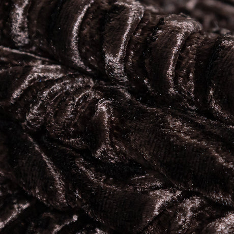 Woodgrain Faux Persian Lamb Fur - Brown