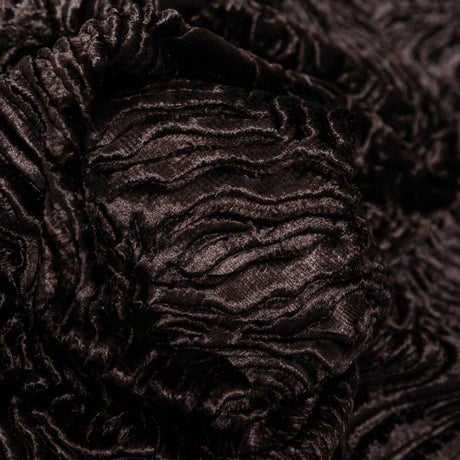 Woodgrain Faux Persian Lamb Fur - Brown