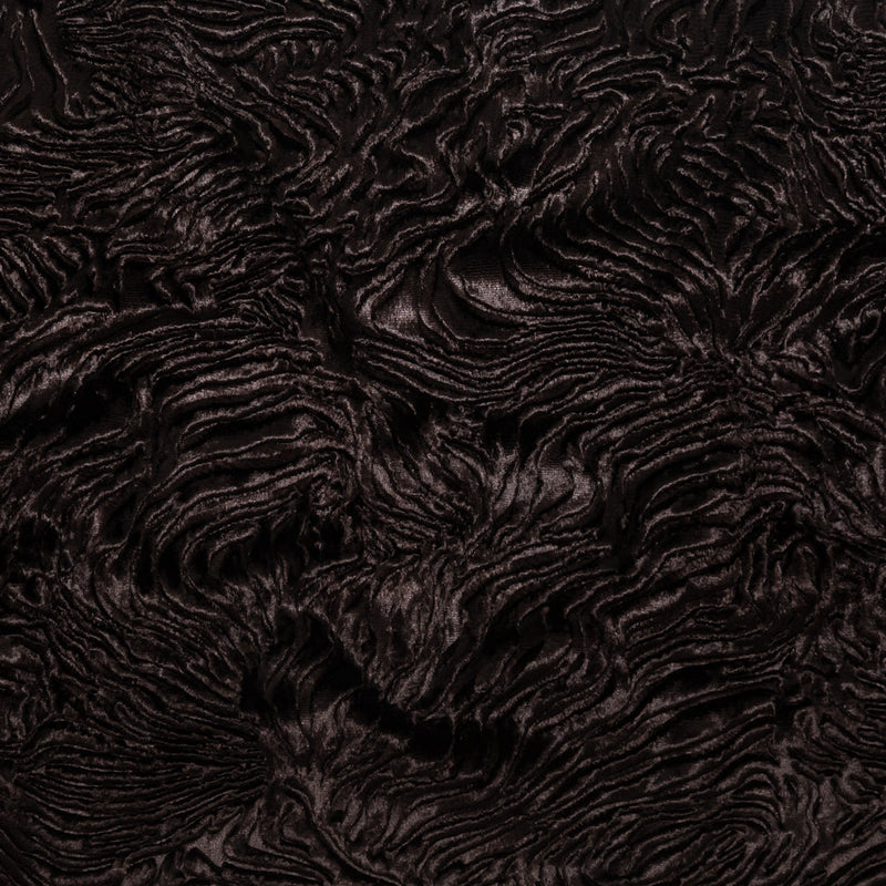 Woodgrain Faux Persian Lamb Fur - Brown