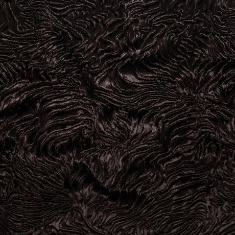 Woodgrain Faux Persian Lamb Fur - Brown