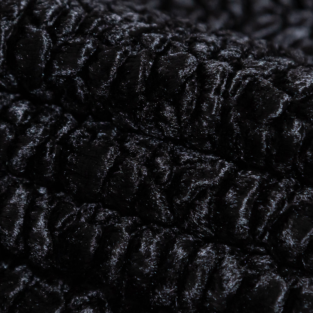 Faux Persian Lamb Fur - Black - Annette Collection