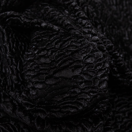 Faux Persian Lamb Fur - Black - Annette Collection