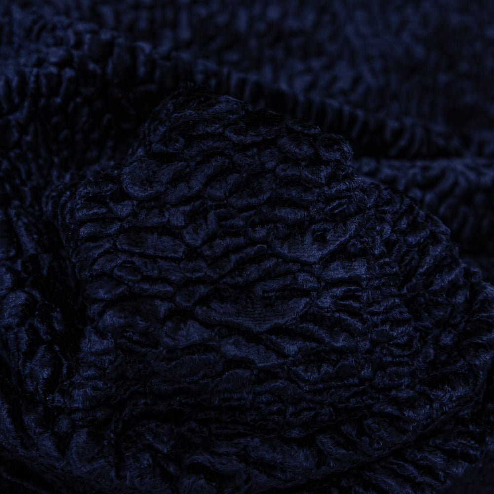 Faux Persian Lamb Fur - Dark Navy - Annette Collection
