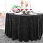 Round Velvet Tablecloth 132 Inch Black