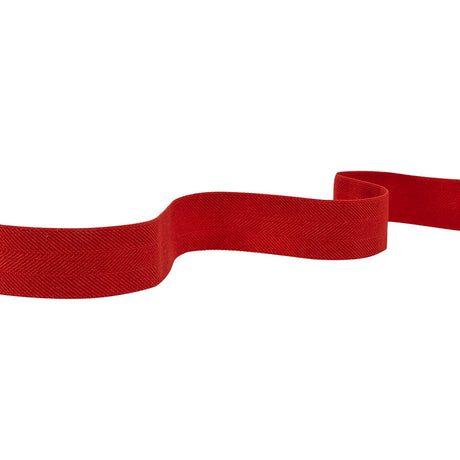 Italian Red Stretch Twill Tape - 1"
