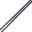 Italian Navy and Silver Reflective Grosgrain Ribbon - 1.0625"