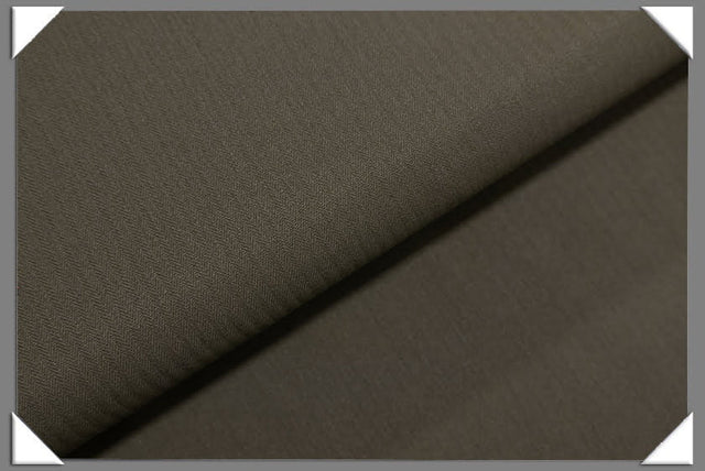 Khaki Vegan Herringbone Polyester Fabric - Herringbone, Khaki, 60" Width