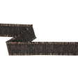 Italian Black and Copper Metallic Grosgrain Ribbon with Fringe - 1.4375"