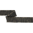 Italian Black and Gold Metallic Grosgrain Ribbon with Fringe - 1.4375"