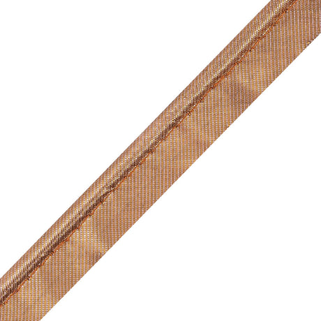Italian Copper Metallic Piping with Lip - 0.625"