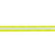 Italian Neon Yellow and White Polka Dot Striped Petersham Grosgrain Ribbon - 1"