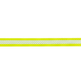 Italian Neon Yellow and White Polka Dot Striped Petersham Grosgrain Ribbon - 1"