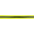 Italian Neon Yellow and Black Polka Dot Striped Petersham Grosgrain Ribbon - 1"