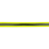 Italian Neon Yellow and Black Polka Dot Striped Petersham Grosgrain Ribbon - 1"