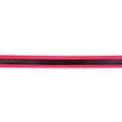 Italian Neon Pink and Black Polka Dot Striped Petersham Grosgrain Ribbon - 1"