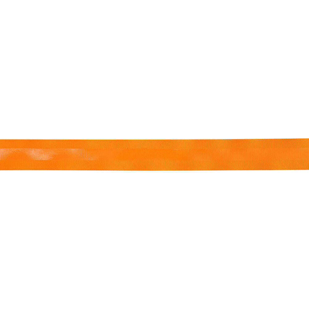 Italian Neon Orange Petersham Grosgrain Ribbon with Silicone Stripe - 1"