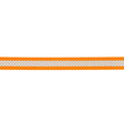 Italian Neon Orange and White Polka Dot Striped Petersham Grosgrain Ribbon - 1"