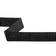 Italian Black Vertical Stripes Velvet Burnout Trim - 1.4375"