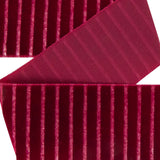 Italian Red Vertical Stripes Velvet Burnout Trim - 1.4375"