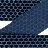 Italian Navy Honeycomb Velvet Burnout Trim - 1.4375"