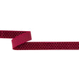 Italian Red Honeycomb Velvet Burnout Trim - 0.875"