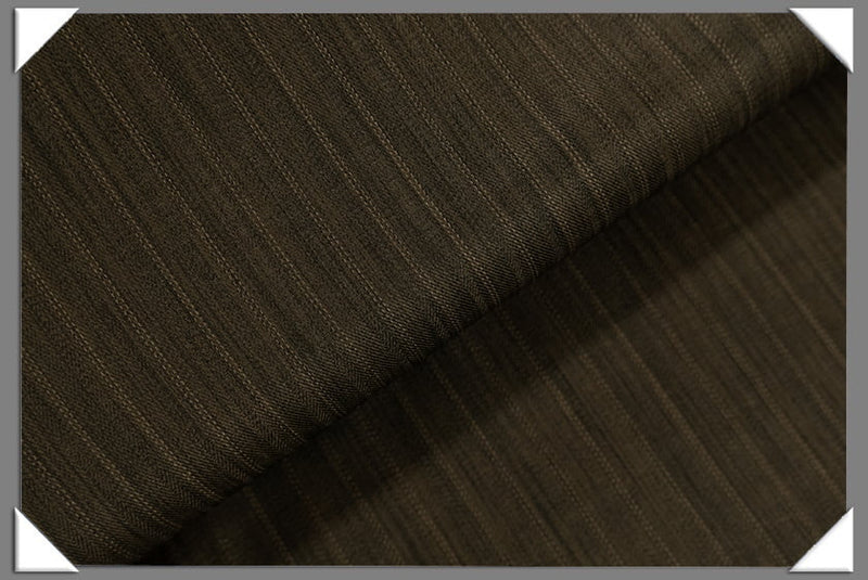 Brown Vegan Shadow Stripe Polyester Fabric - Shadow Stripe, Brown, 60" Width