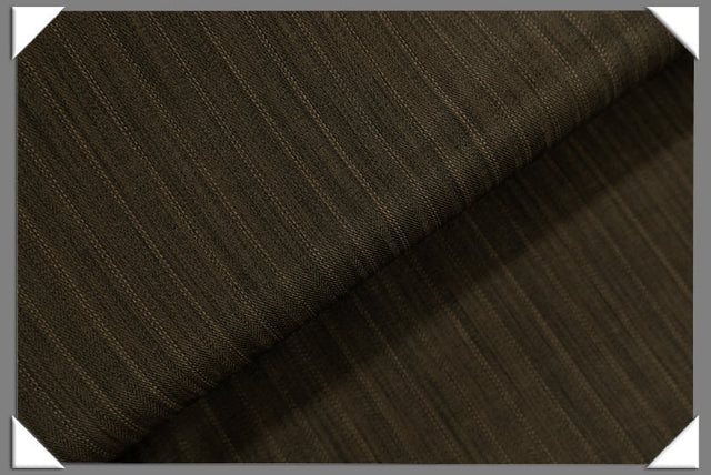 Brown Vegan Shadow Stripe Polyester Fabric - Shadow Stripe, Brown, 60" Width