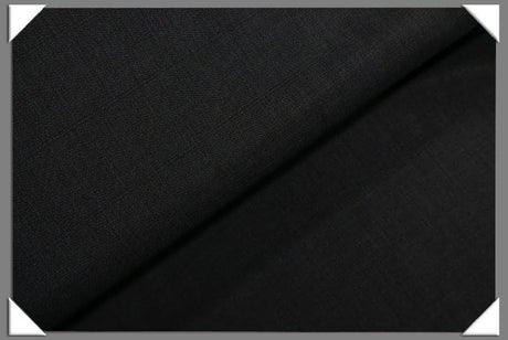 Black Vegan Window Pane Polyester Fabric - Window Pane, Black, 60" Width (1 Yard)