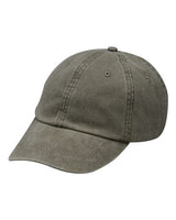 Optimum Pigment-Dyed Cotton Dad Hat with Mesh Lining, Adjustable Leather Strap