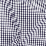 Organic Cotton Seersucker - Navy Gingham - Olinda Collection