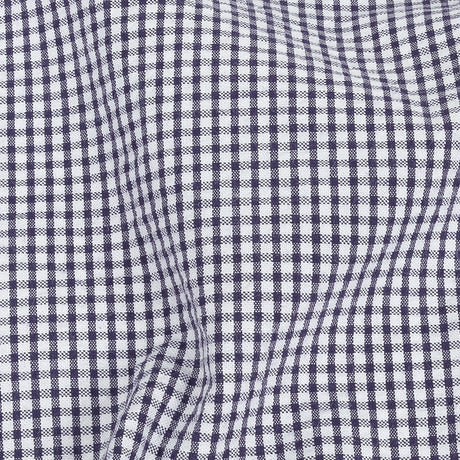 Organic Cotton Seersucker - Navy Gingham - Olinda Collection