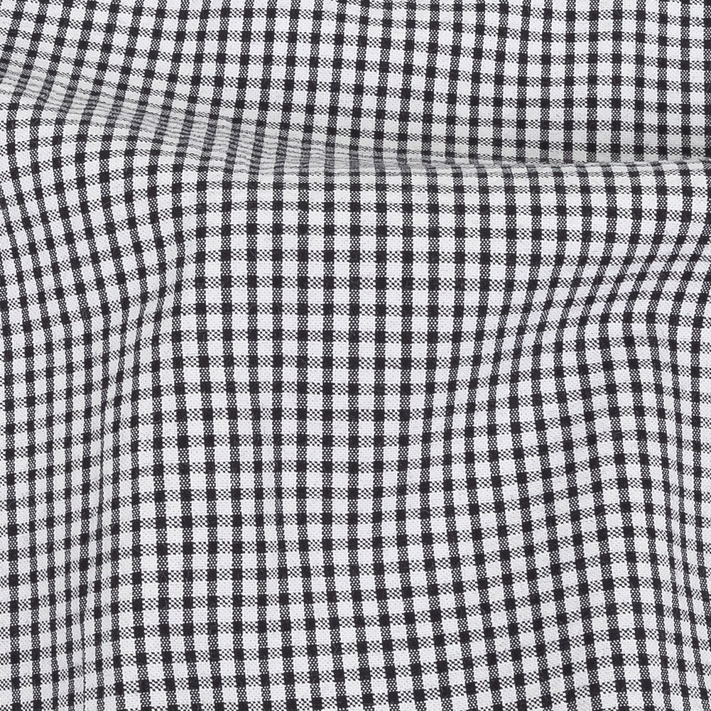 Organic Cotton Seersucker - Black Gingham - Olinda Collection