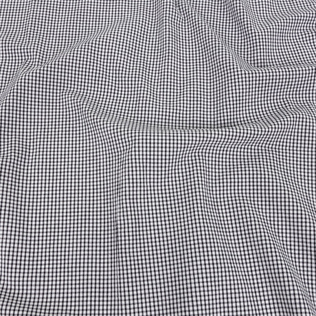 Organic Cotton Seersucker - Black Gingham - Olinda Collection
