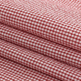 Organic Cotton Seersucker - Red Gingham - Olinda Collection