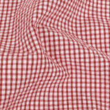 Organic Cotton Seersucker - Red Gingham - Olinda Collection