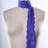 2 Yards Purple Wide Stretch Lace 2.5" Floral Elastic Trim for Lingerie, Overlays & Accents