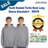 JERZEES® Youth Hooded Turtle Neck Long Sleeve Sweatshirt