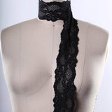 2 Yards Black Stretch Lace Trim 2.5" Wide Floral Elastic for Lingerie, Bralettes & Sewing Crafts