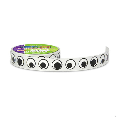 Creativity Street Wiggle Eyes Sticker Roll Black 0.5" 1000 Stickers per Roll 2 Rolls