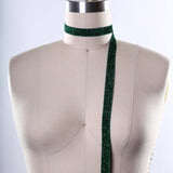 2 Yards 5/8" Christmas Green Glitter Elastic Trim for Headband Making