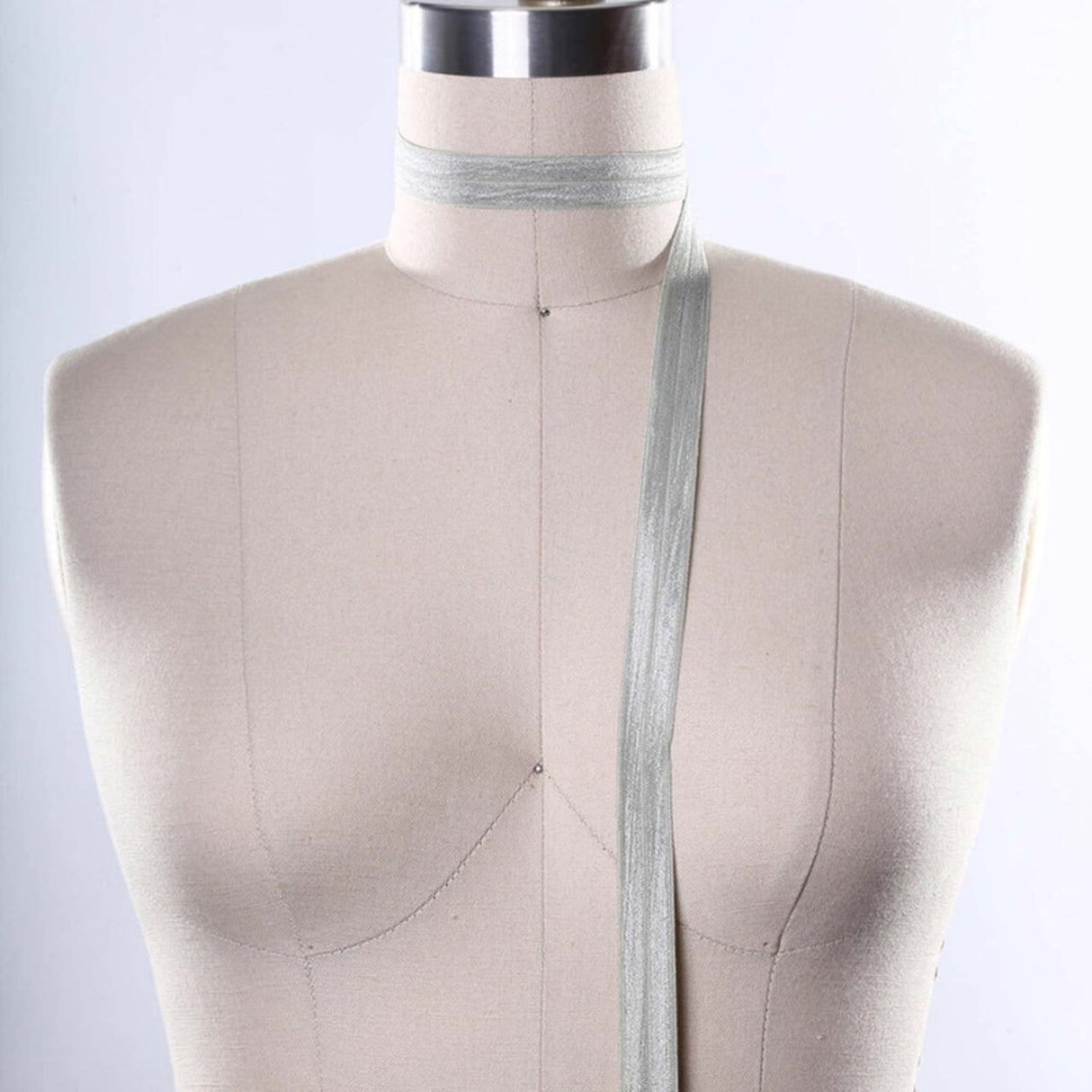 3 Yards Sage Green Fold Over Elastic Trim 5/8" Soft Olive Bias Stretch
