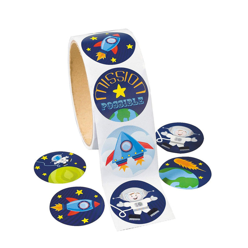 Space Sticker Roll 100 Pieces