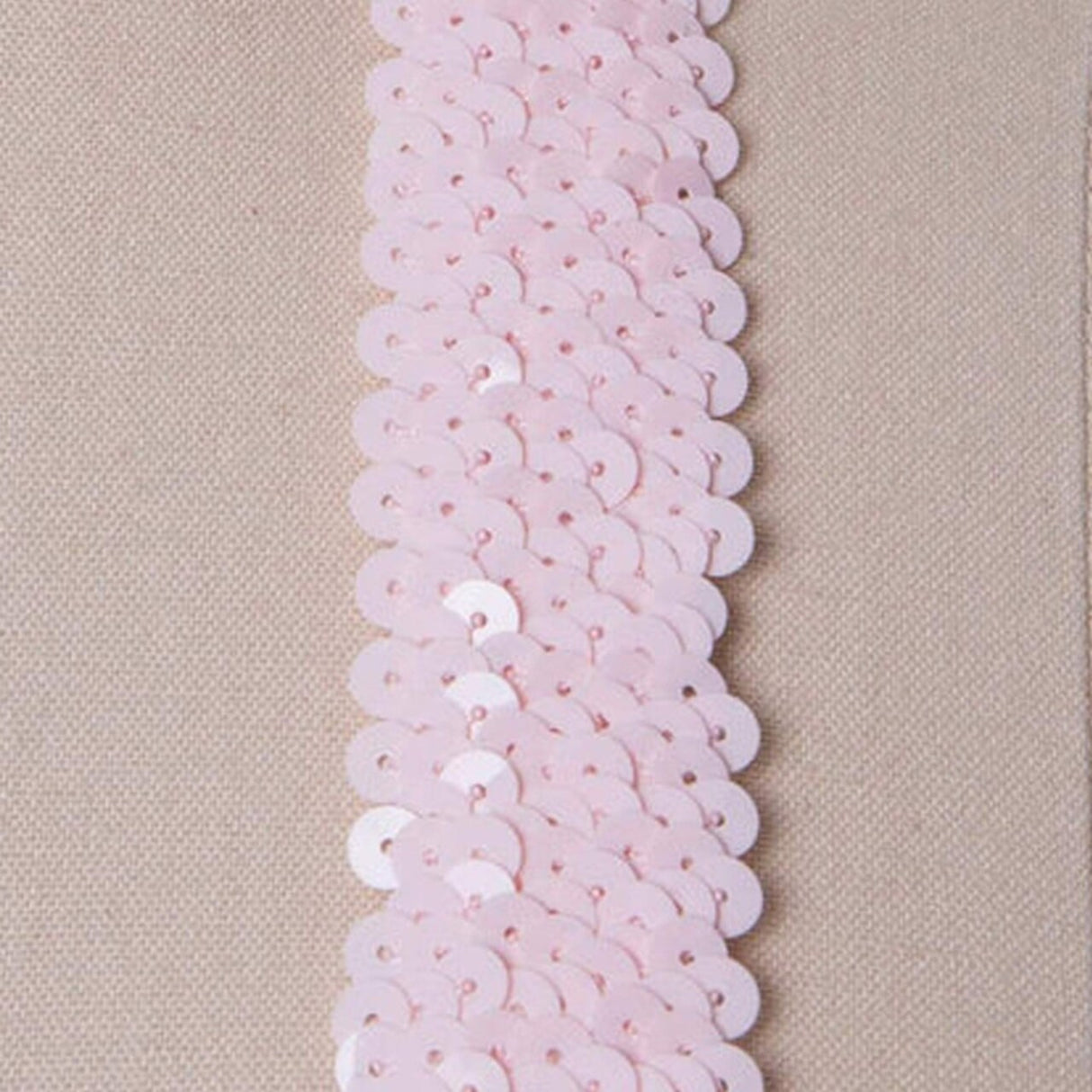 1 Yard Light Baby Pink Stretch Sequined Trim Perfect for Girls Baby Shower